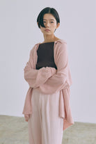 Loose Polo Cardigan ピンク