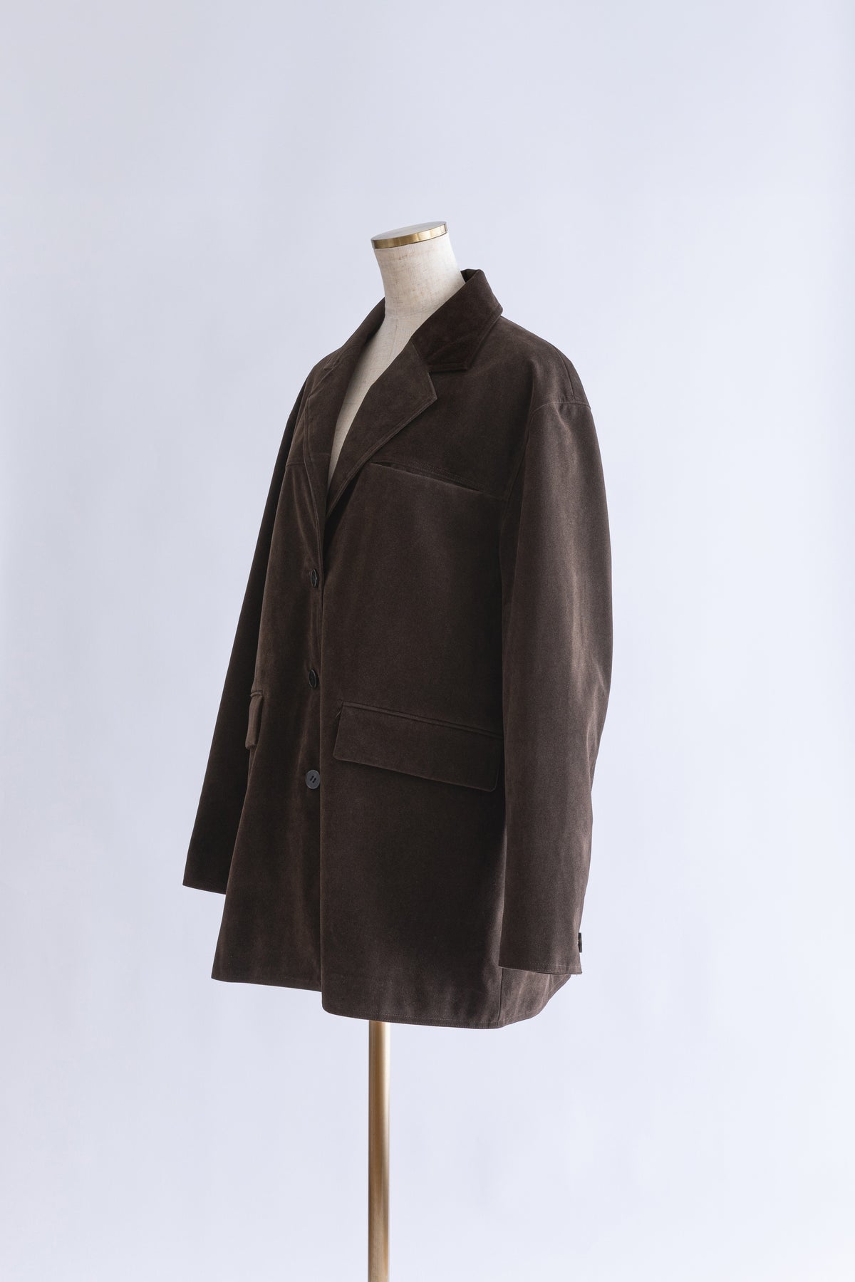 Vintage Suede Oversized Jacket ダークブラウン