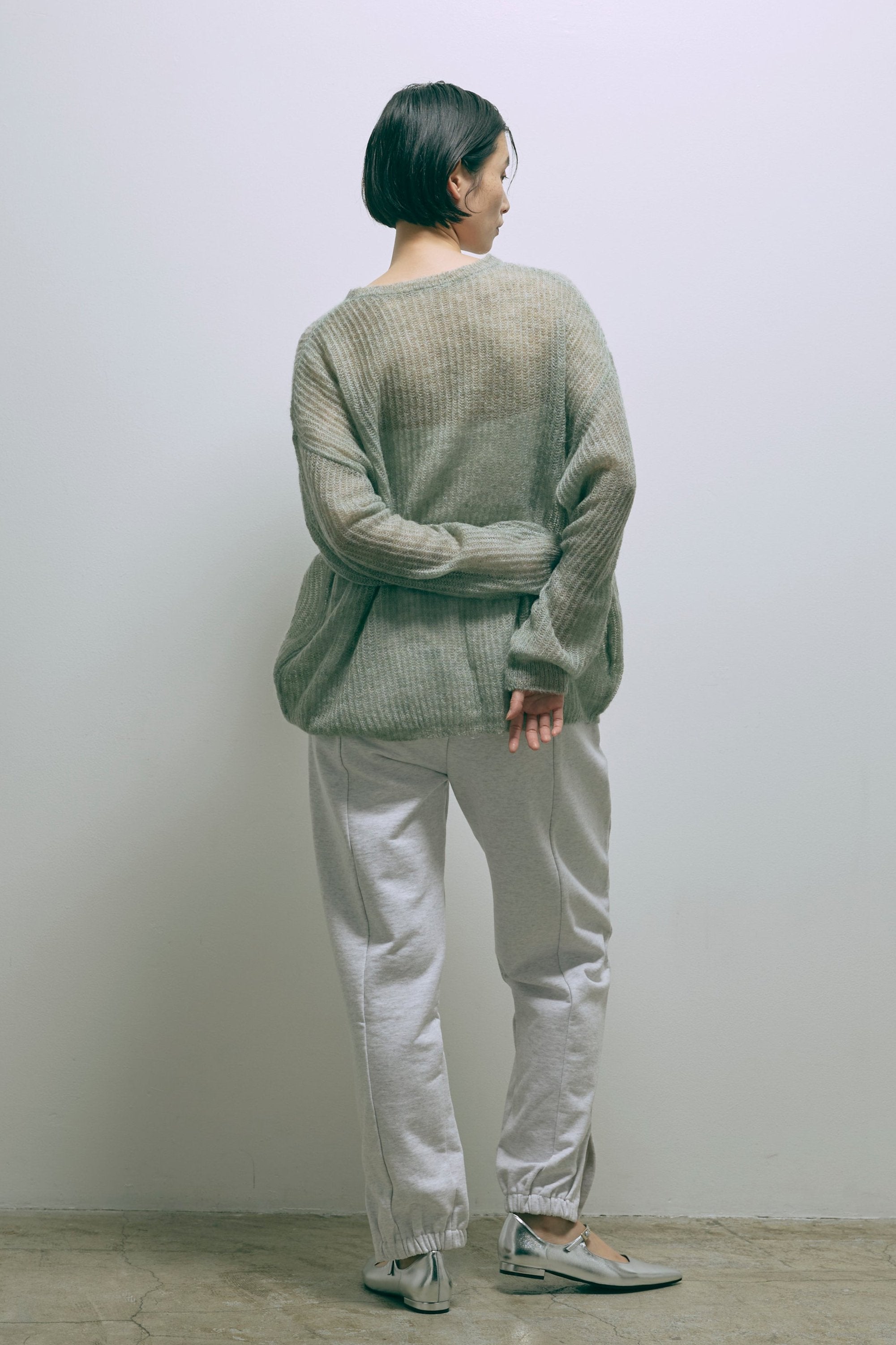 【Set Up】Slit Sweat Pants