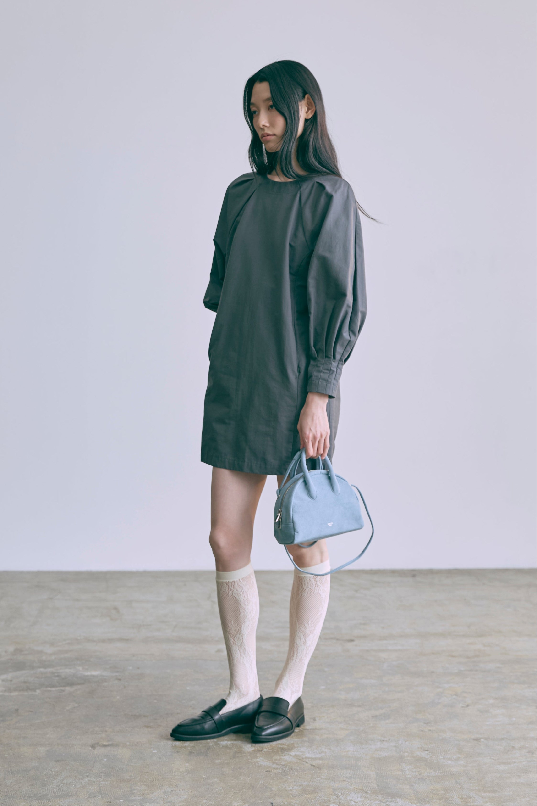 Volume Sleeve Mini Dress