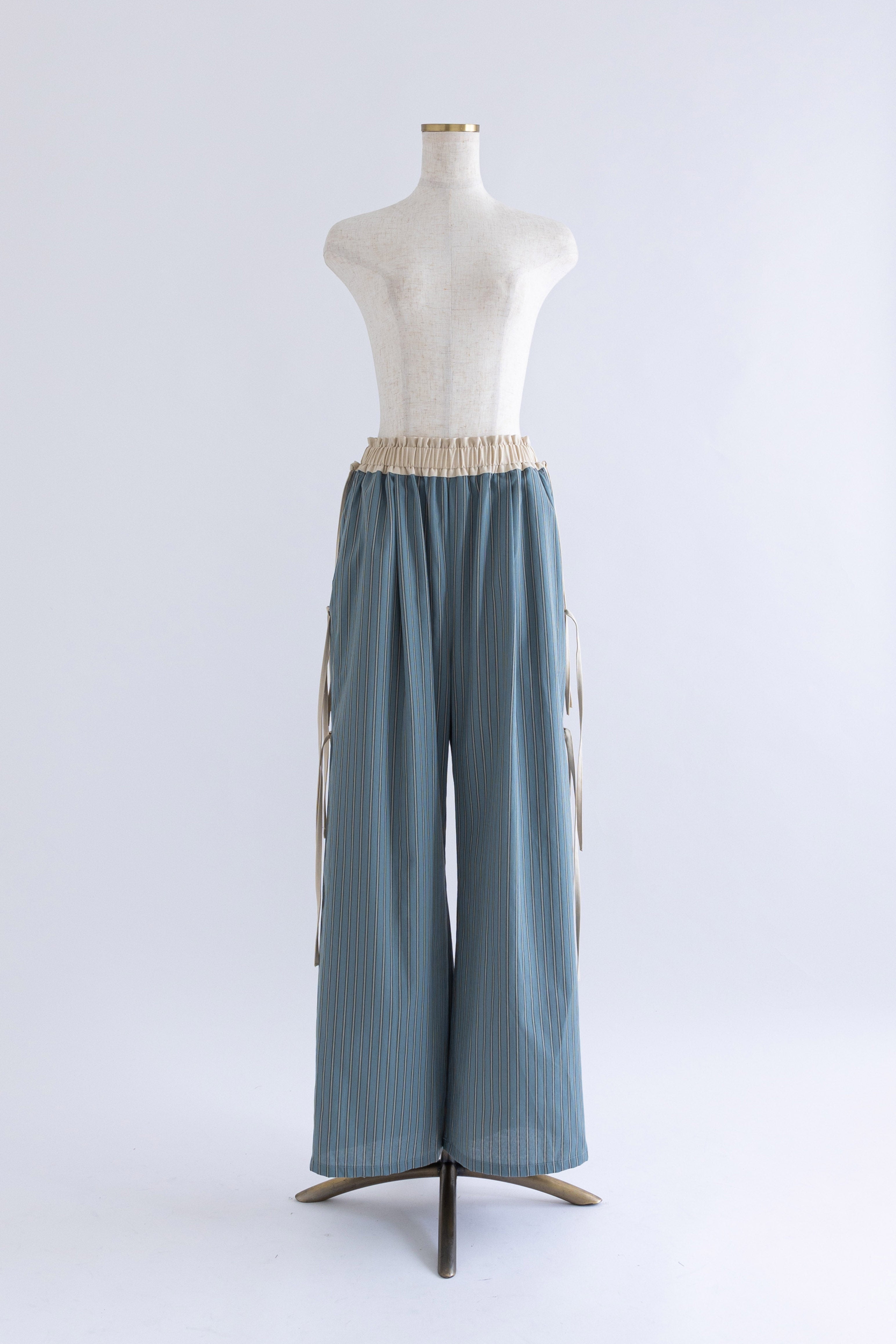 ストライプパンツ レディース Side Ribbon Stripe Pants | EN NEUME