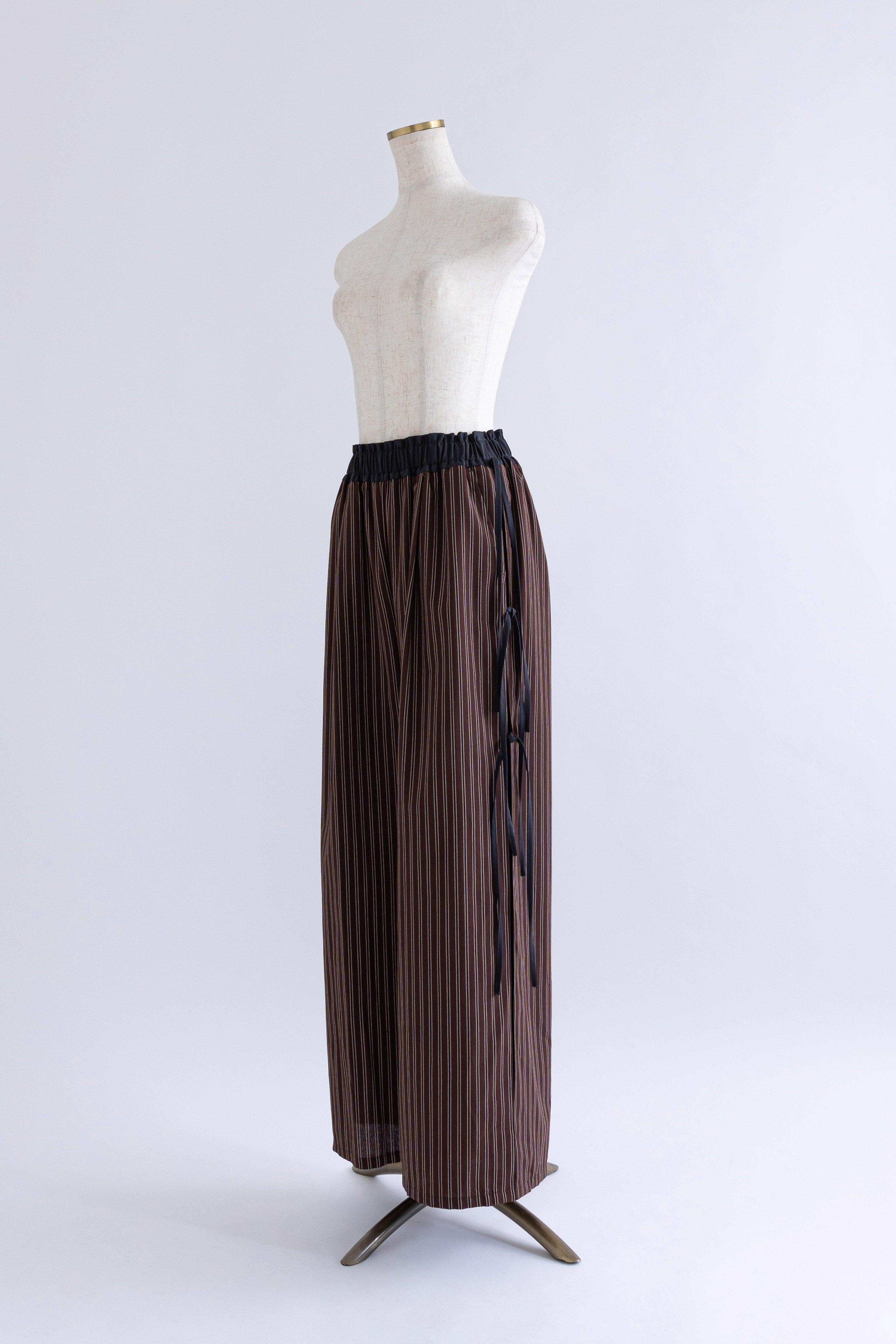 ストライプパンツ レディース Side Ribbon Stripe Pants | EN NEUME