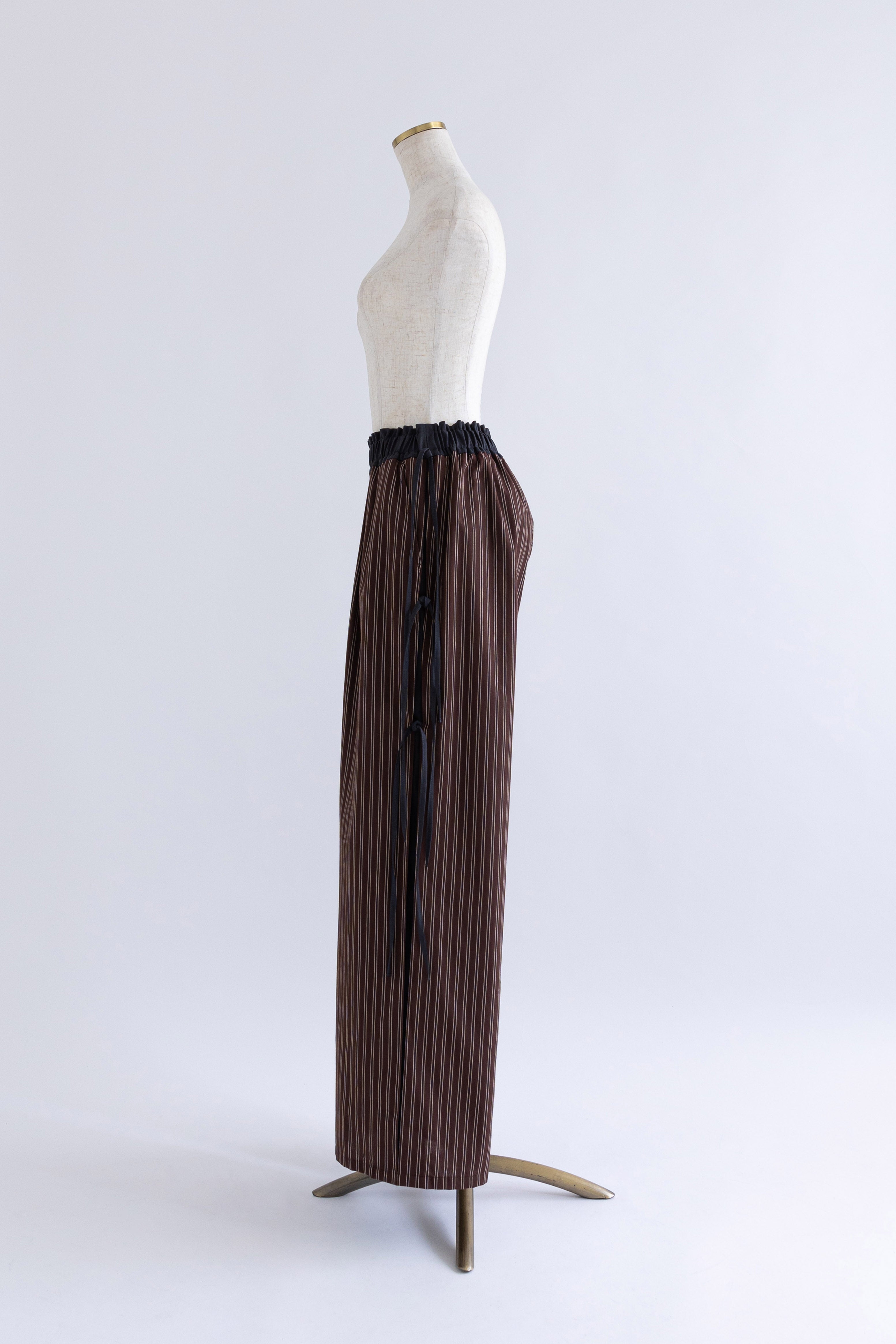 ストライプパンツ レディース Side Ribbon Stripe Pants | EN NEUME