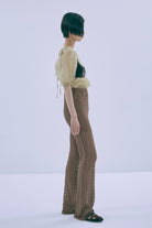 Cut Lace Soft Flare Pants & Layered Skirt Set