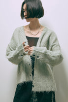 Brashed Shaggy Cardigan