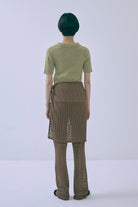 Cut Lace Soft Flare Pants & Layered Skirt Set