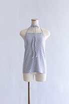 Powder Dot Halter Cami ブルー