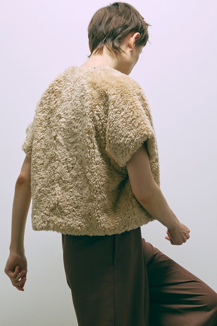 Short Sleeve Fur Jacket