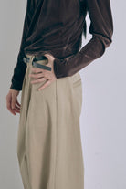 Wide Tuck Pants