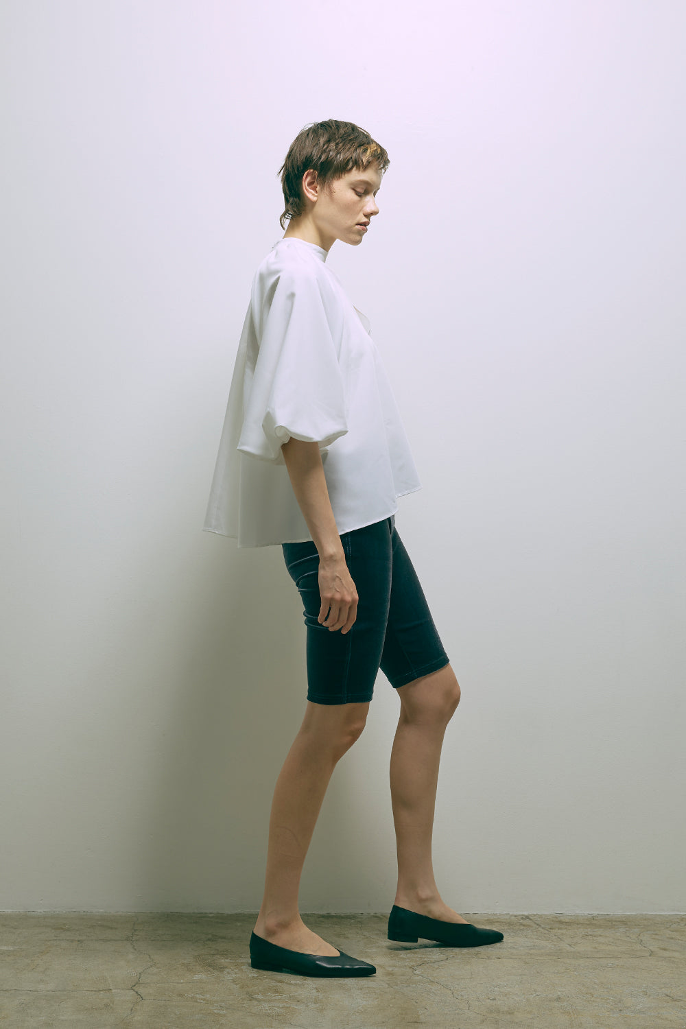 Flared Balloon Sleeve Blouse