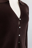 Fitted Rib Skipper Cardigan
