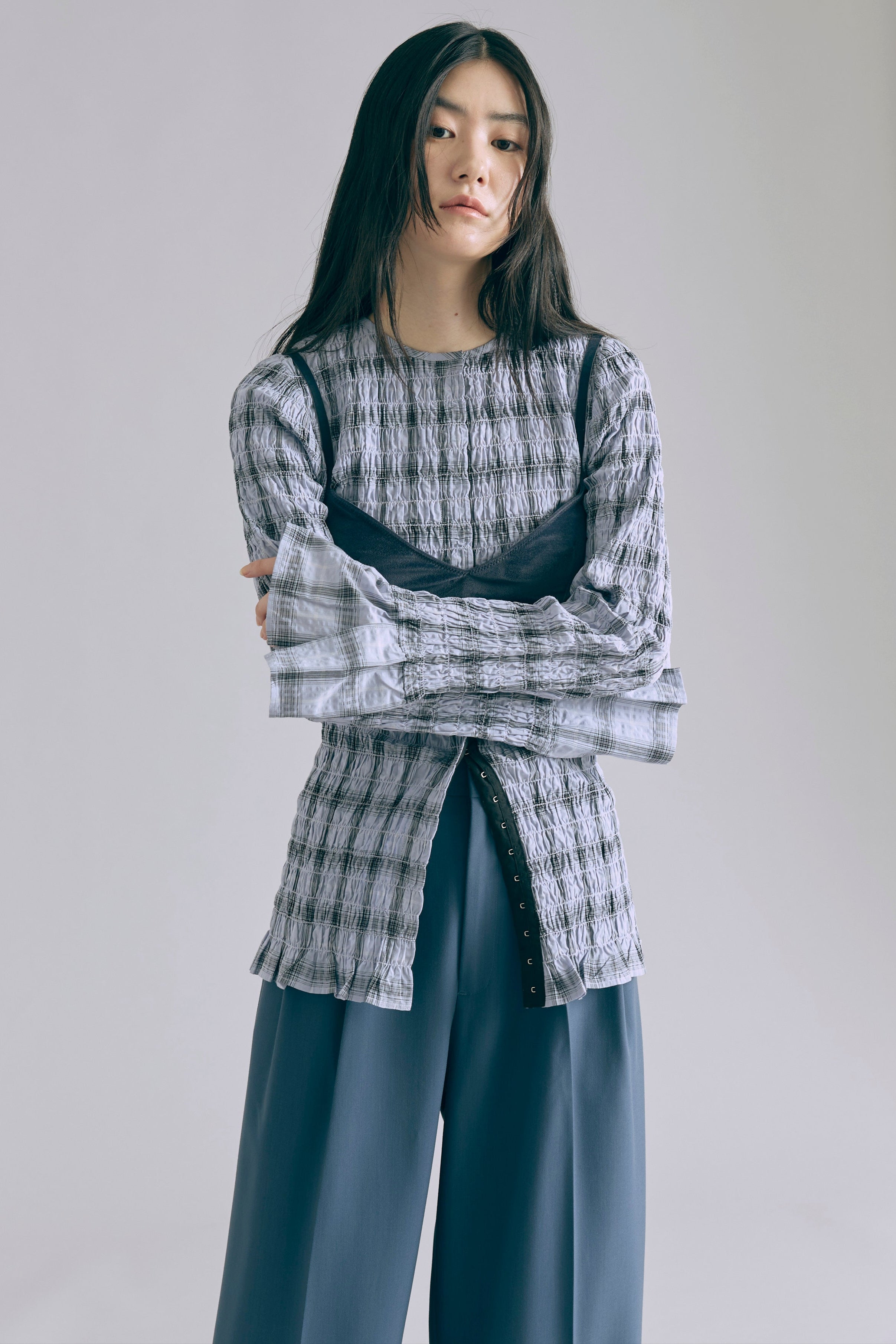 Smocked Check Blouse – EN NEUME