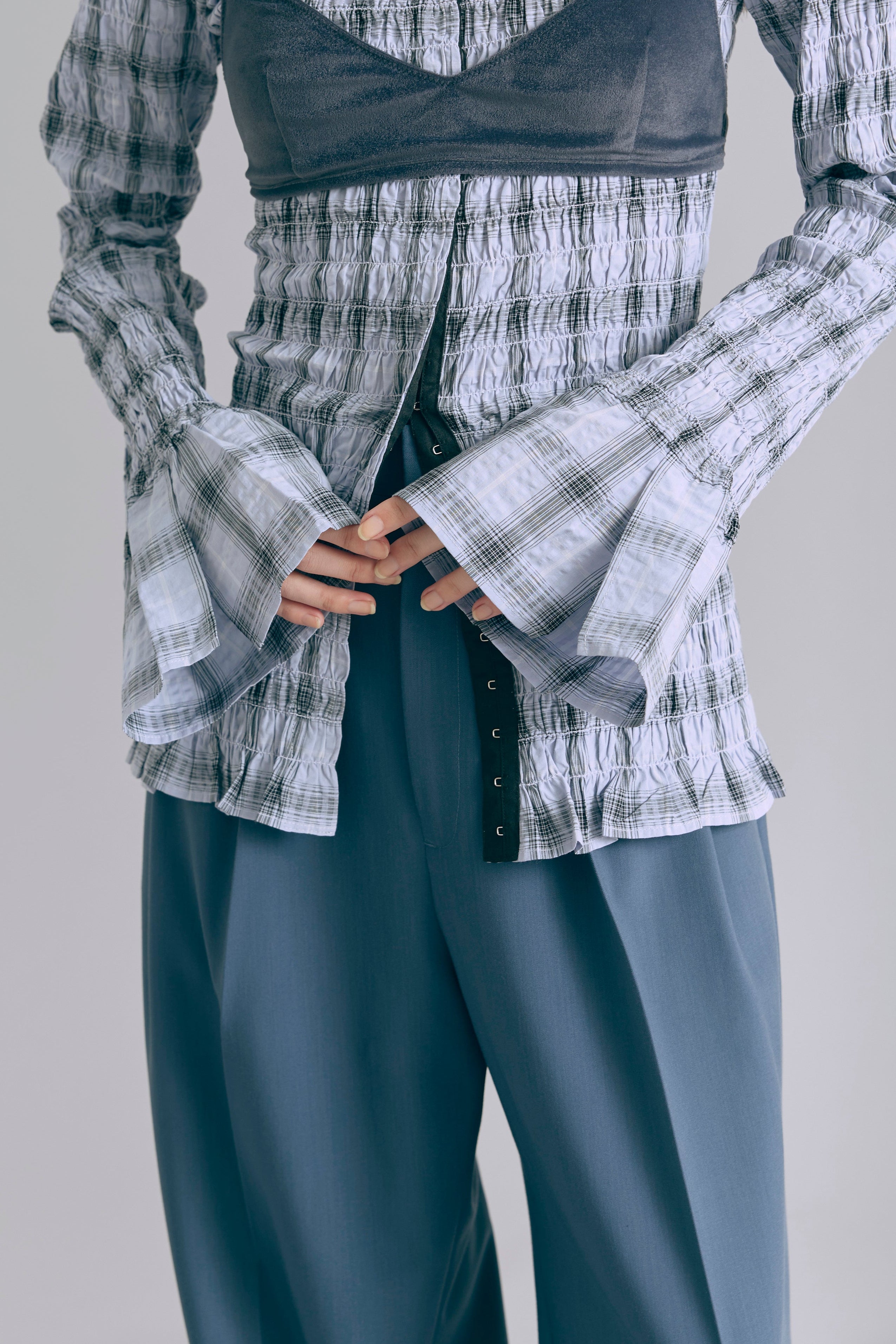 Smocked Check Blouse – EN NEUME