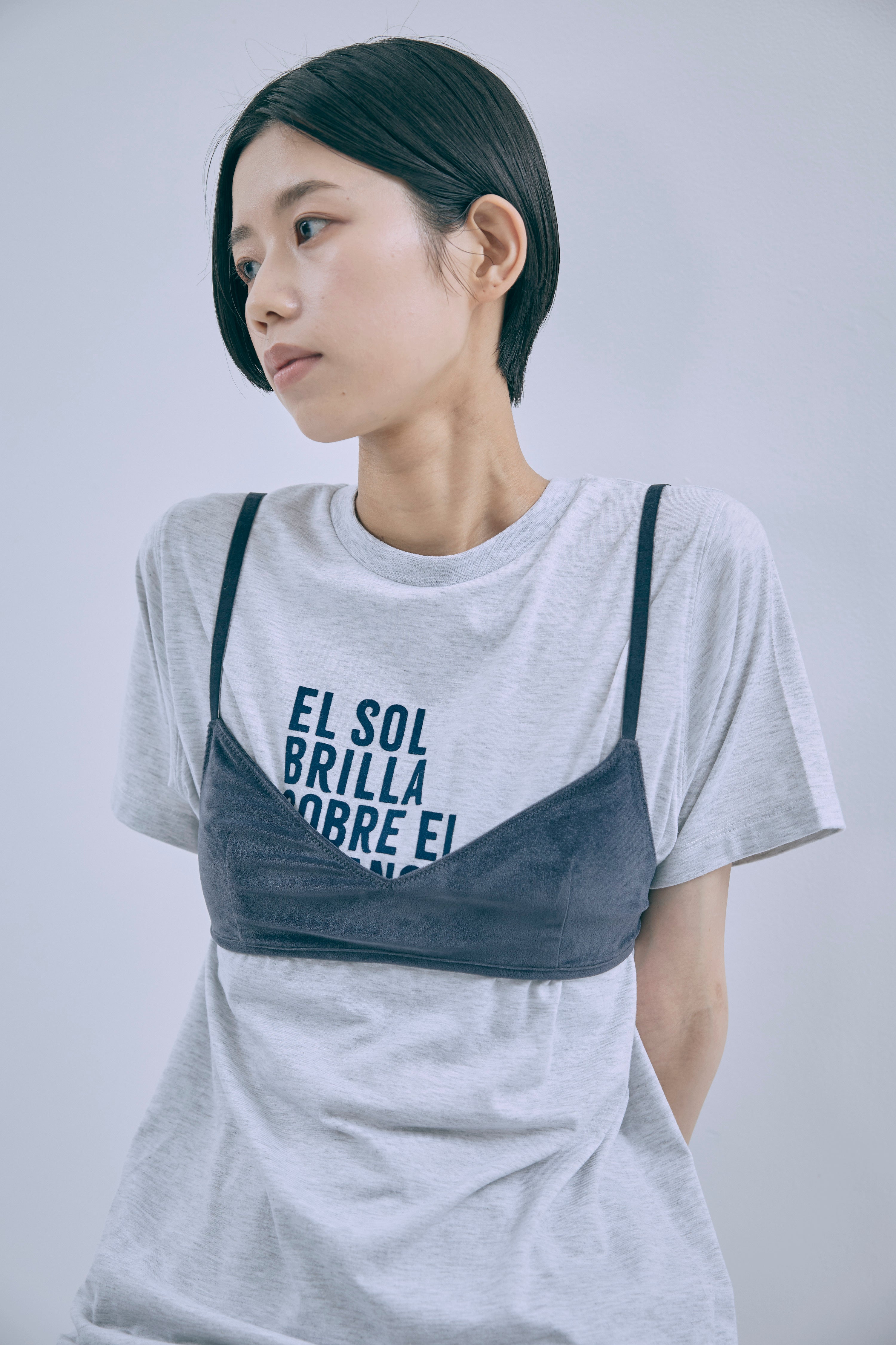 Velor Healthy Bra Top チャコールグレー
