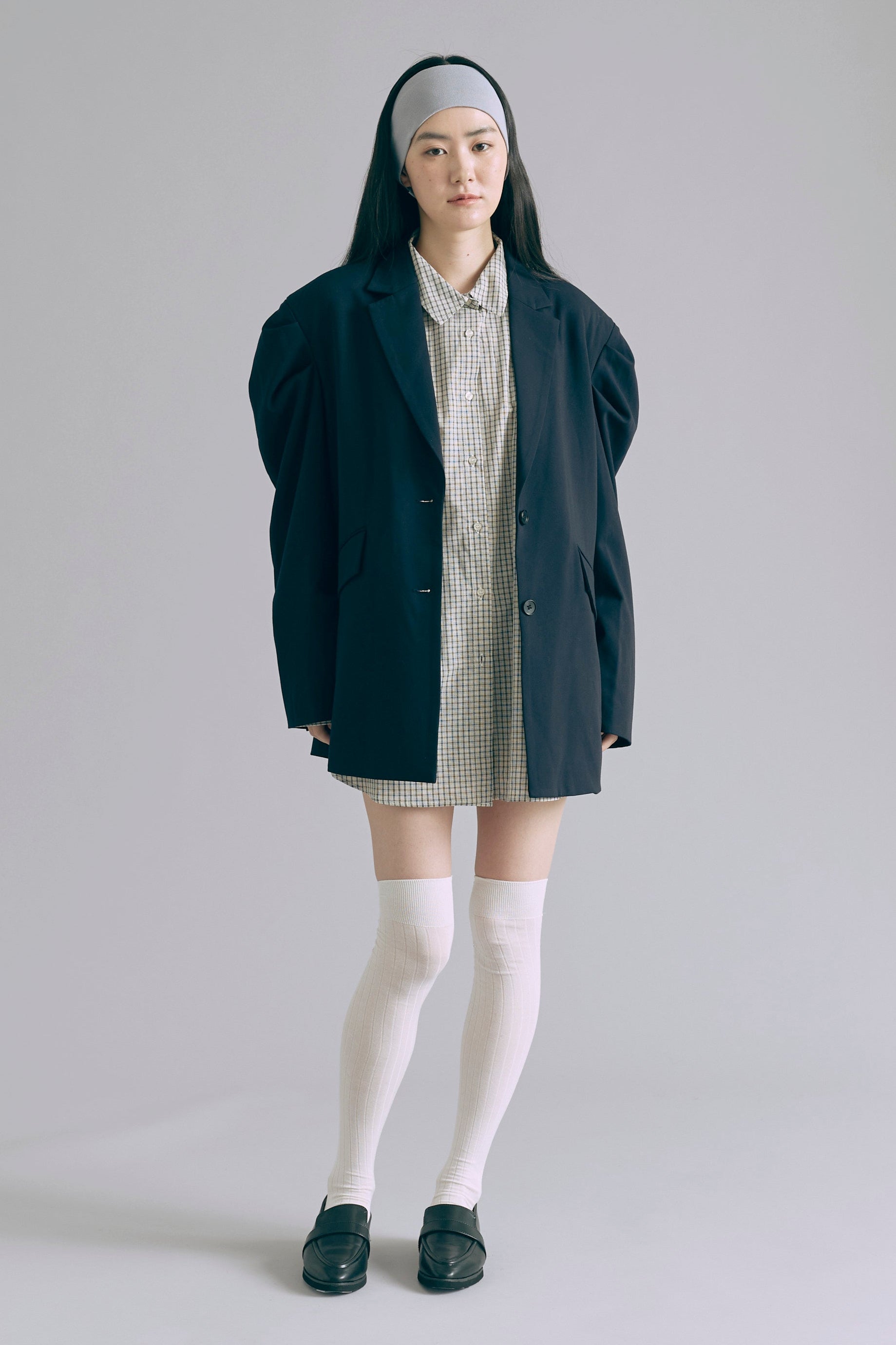 着用カラー:アイボリー  モデル身長:165㎝