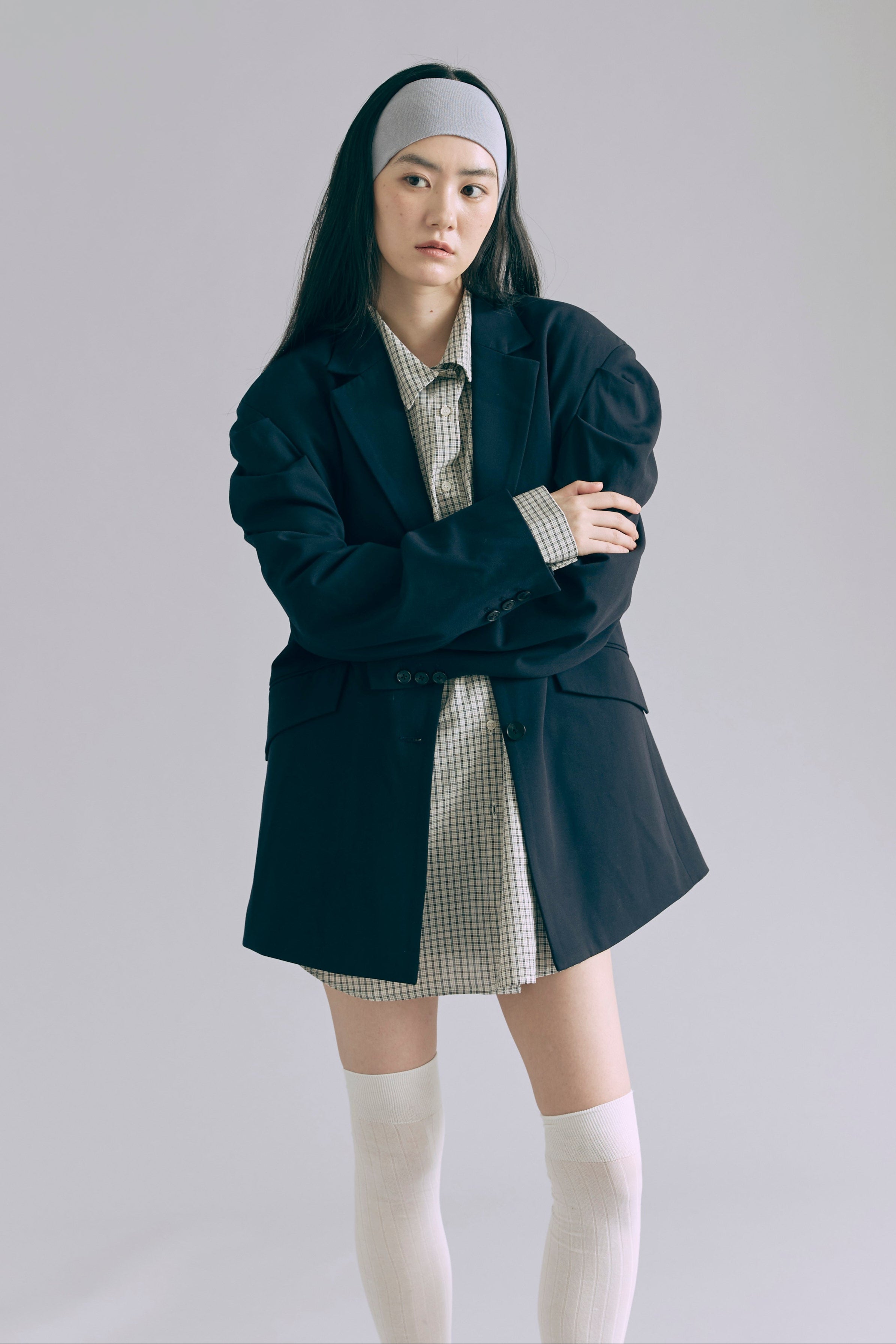 着用カラー:グレー  モデル身長:165㎝