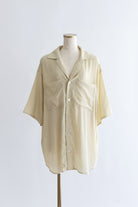 Sheer Stripe Big Shirts イエロー