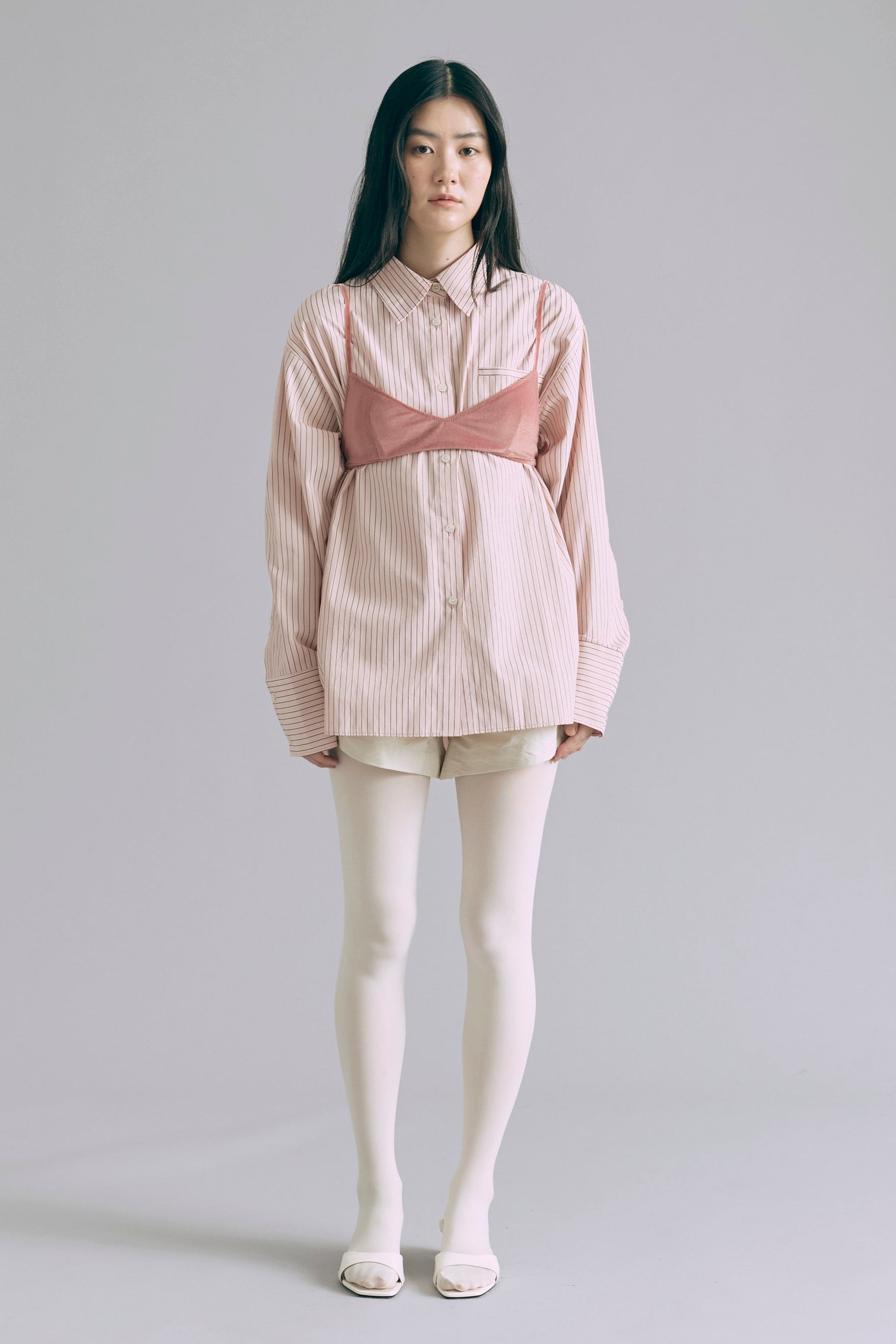 着用カラー:アイボリー　着用サイズ:1　モデル身長:165cm