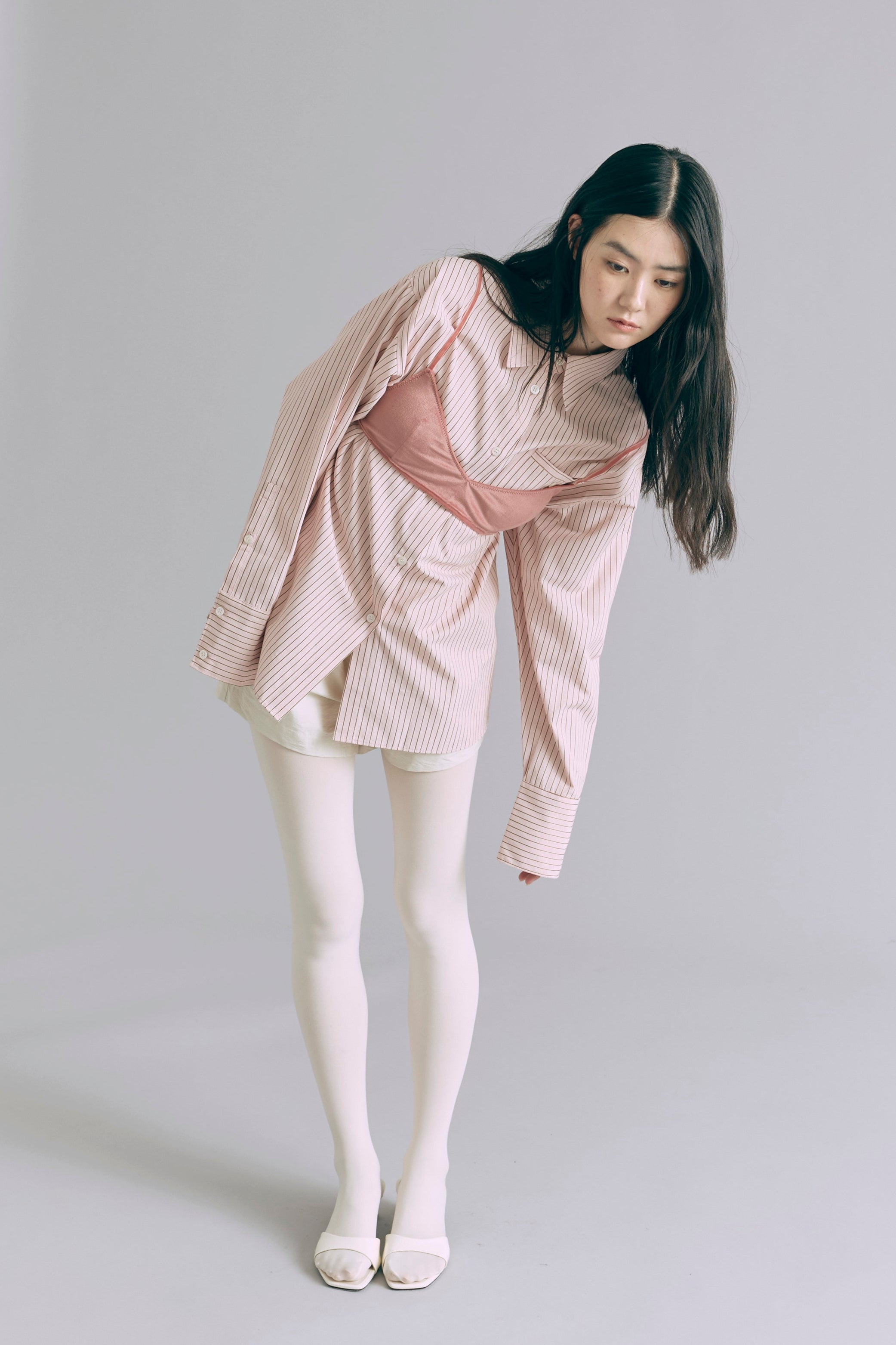 着用カラー:ピンク　モデル身長:165cm