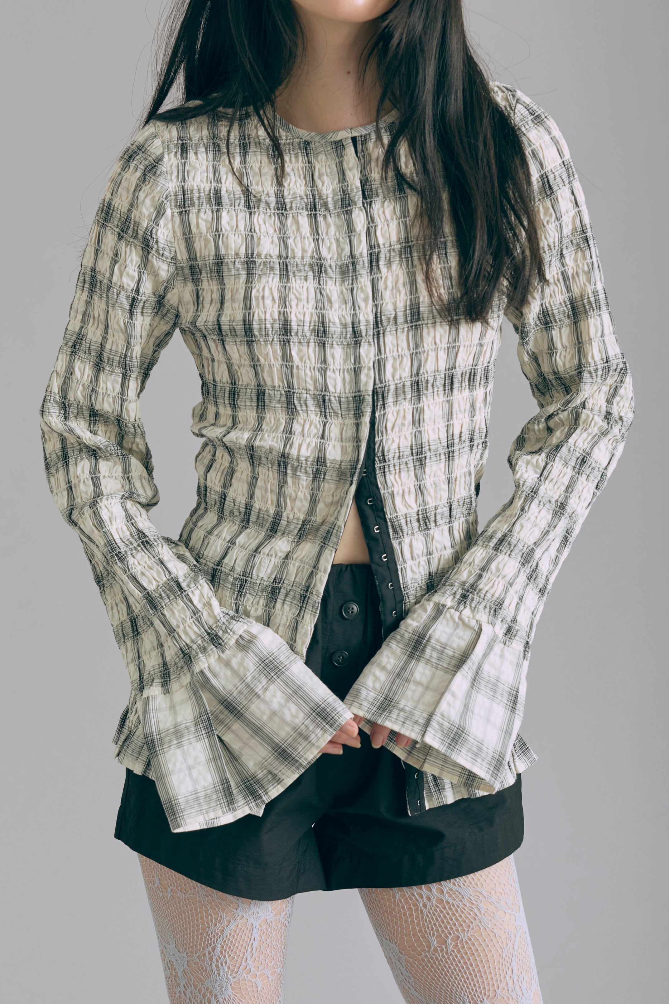 Smocked Check Blouse – EN NEUME