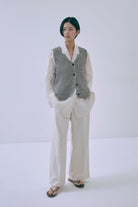 Melange Knit Gilet オフホワイト size:F model:170cm chii