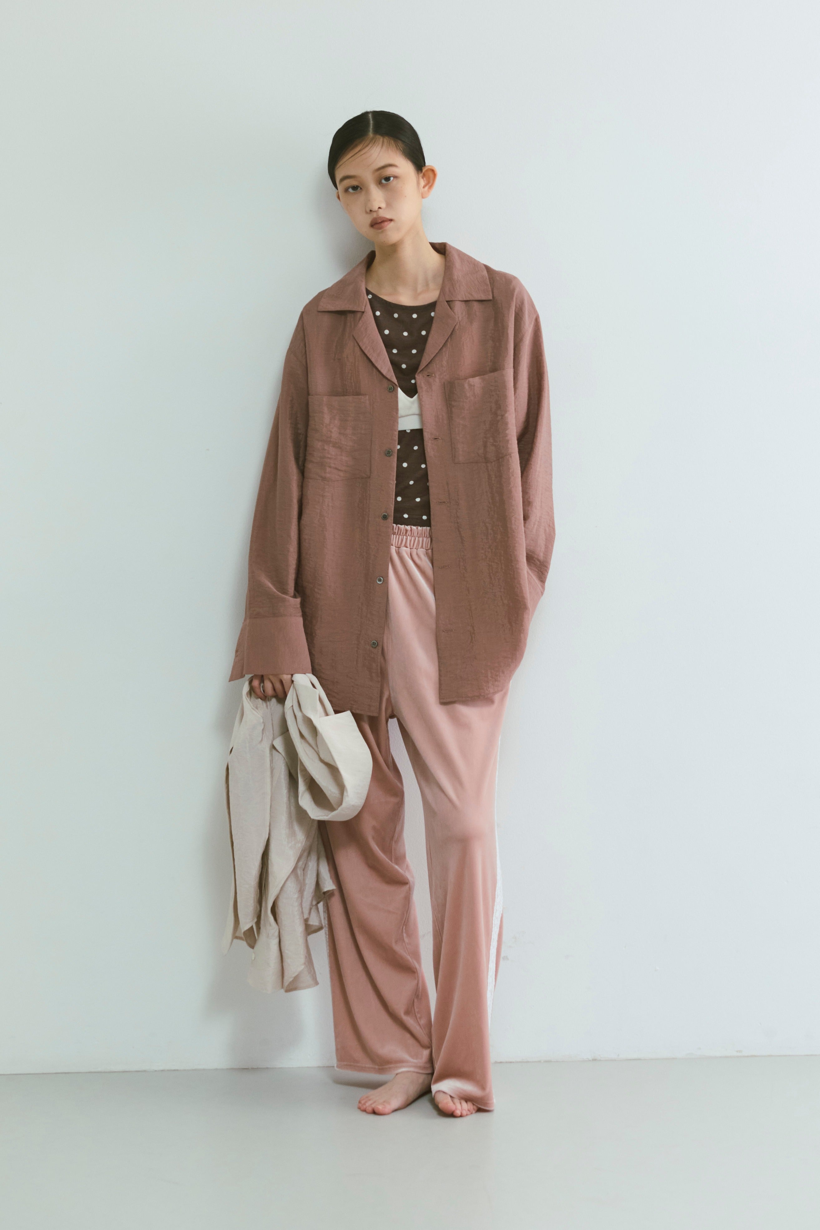 Silk-Like Oversized Shirt
