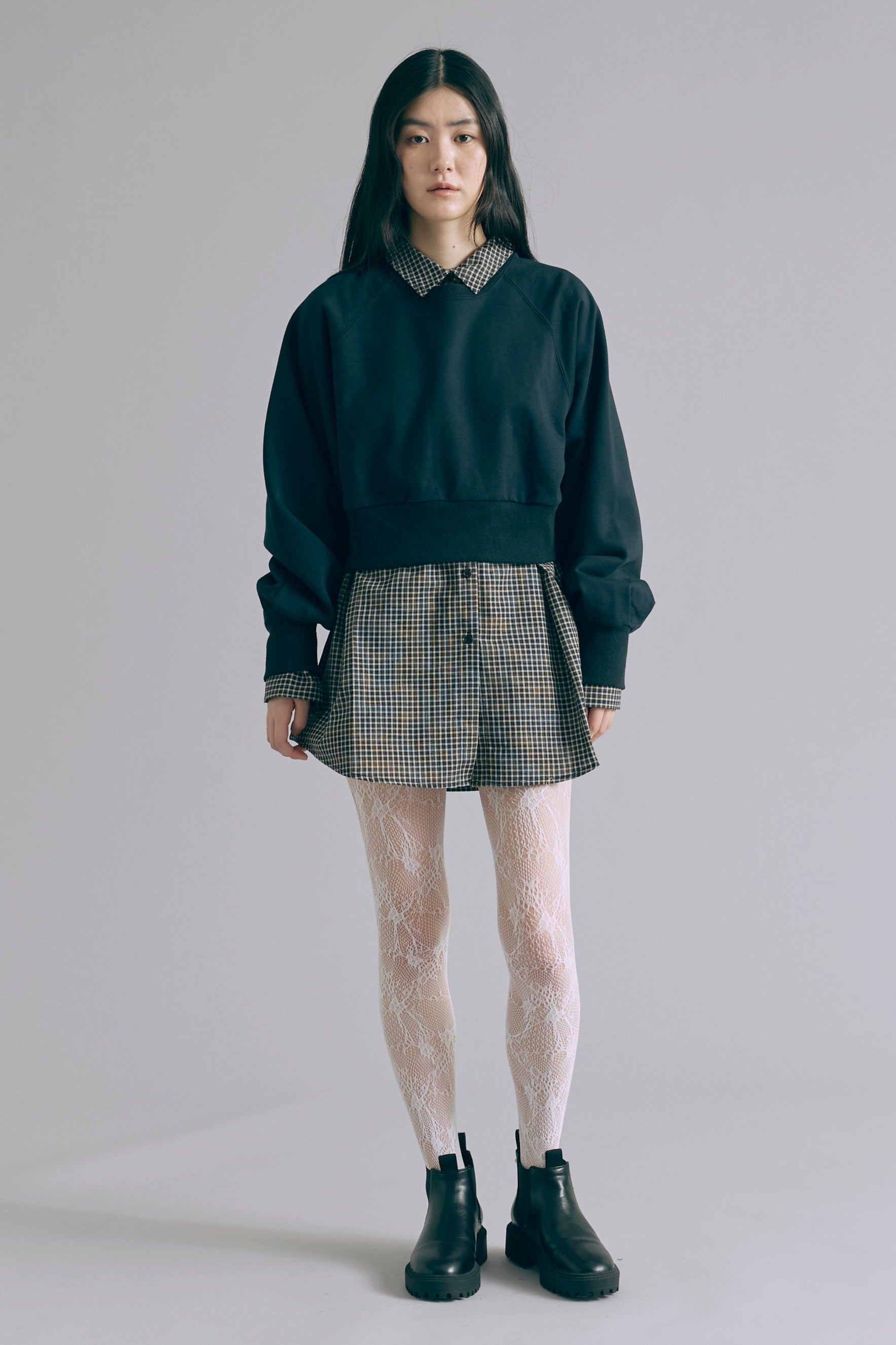 着用カラー:ネイビー　モデル身長:165cm