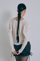 2Way Sheer Velour Puff tops