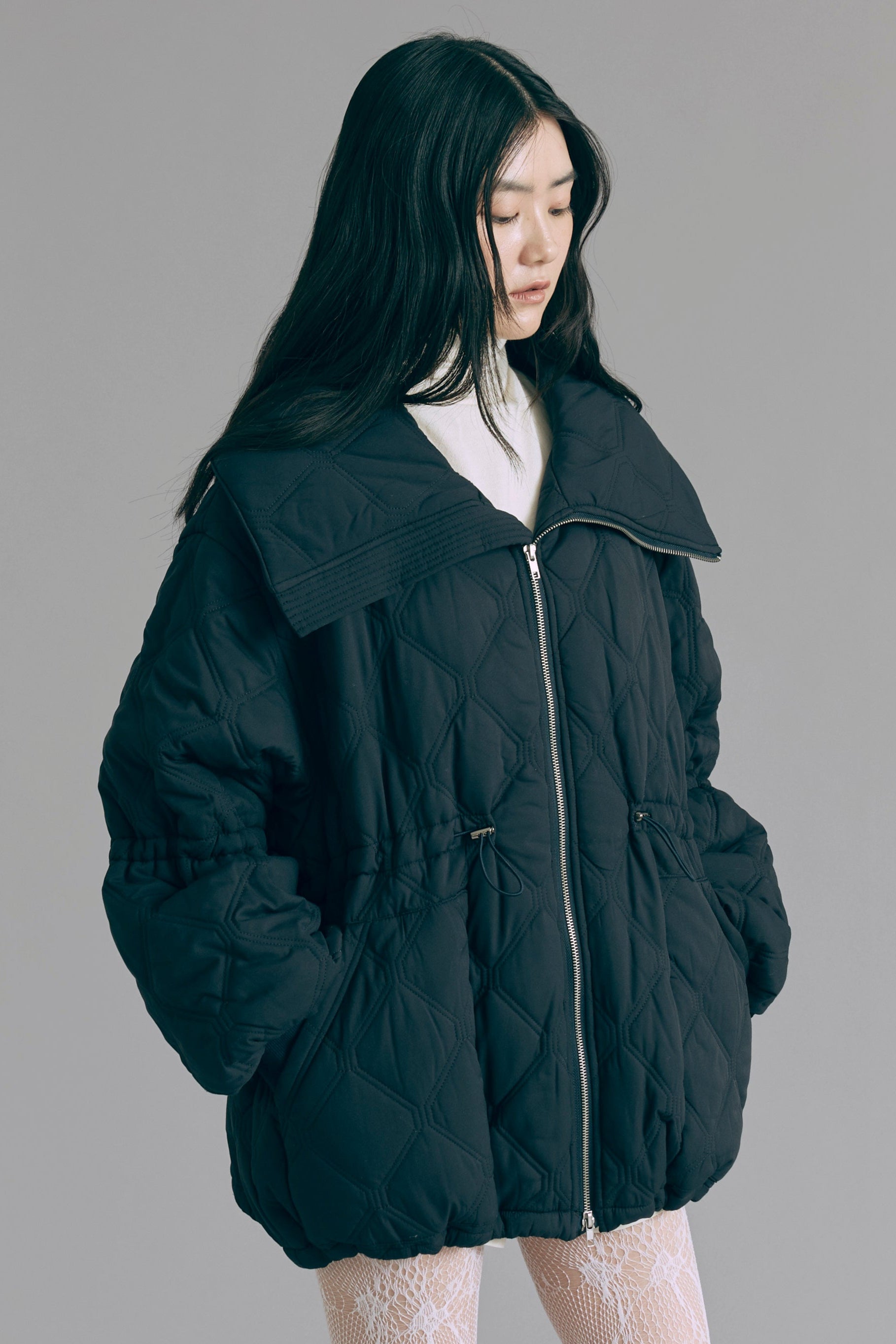 Big Collar Quilted Jacket – EN NEUME