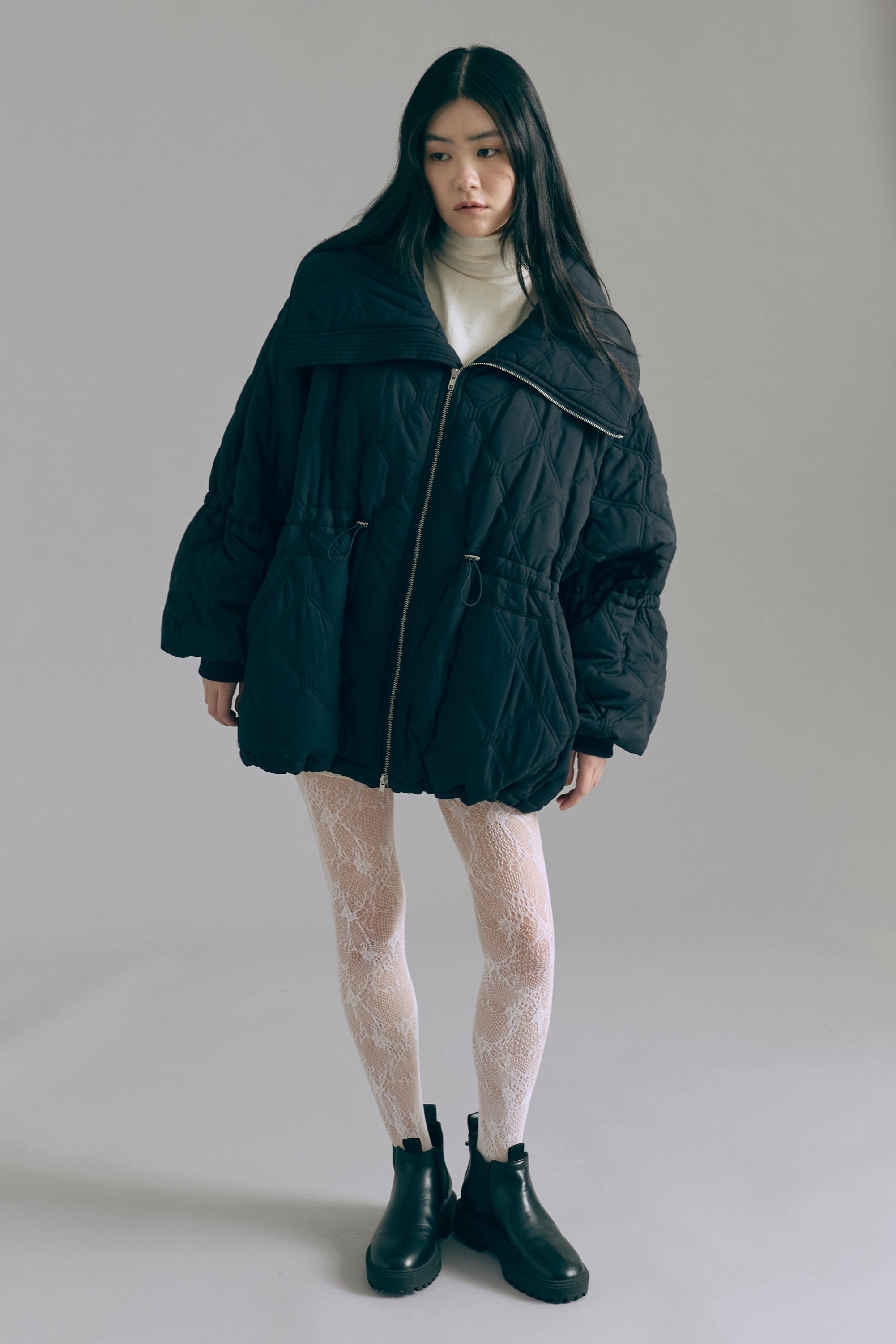 Big Collar Quilted Jacket – EN NEUME