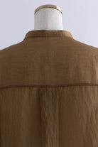Long Cuff Sheer Blouse