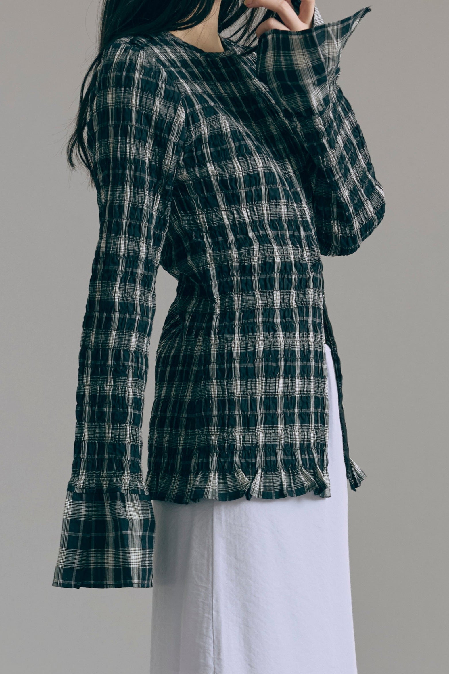 Smocked Check Blouse – EN NEUME