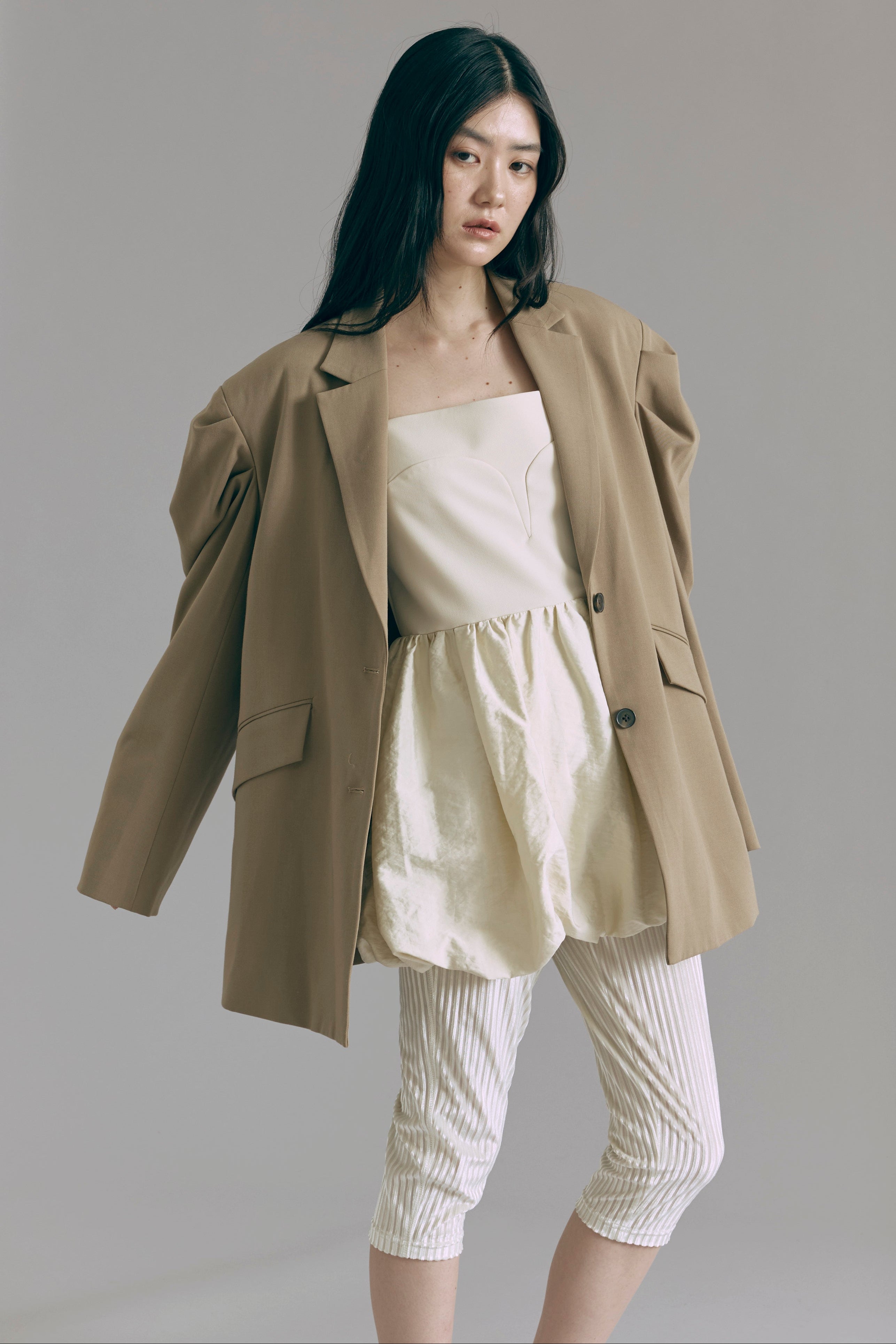 ジャケット・アウター Faux Leather Over Jacket EN NEUME EN NEUME コート アウター Faux Leather Over Jacket レディース