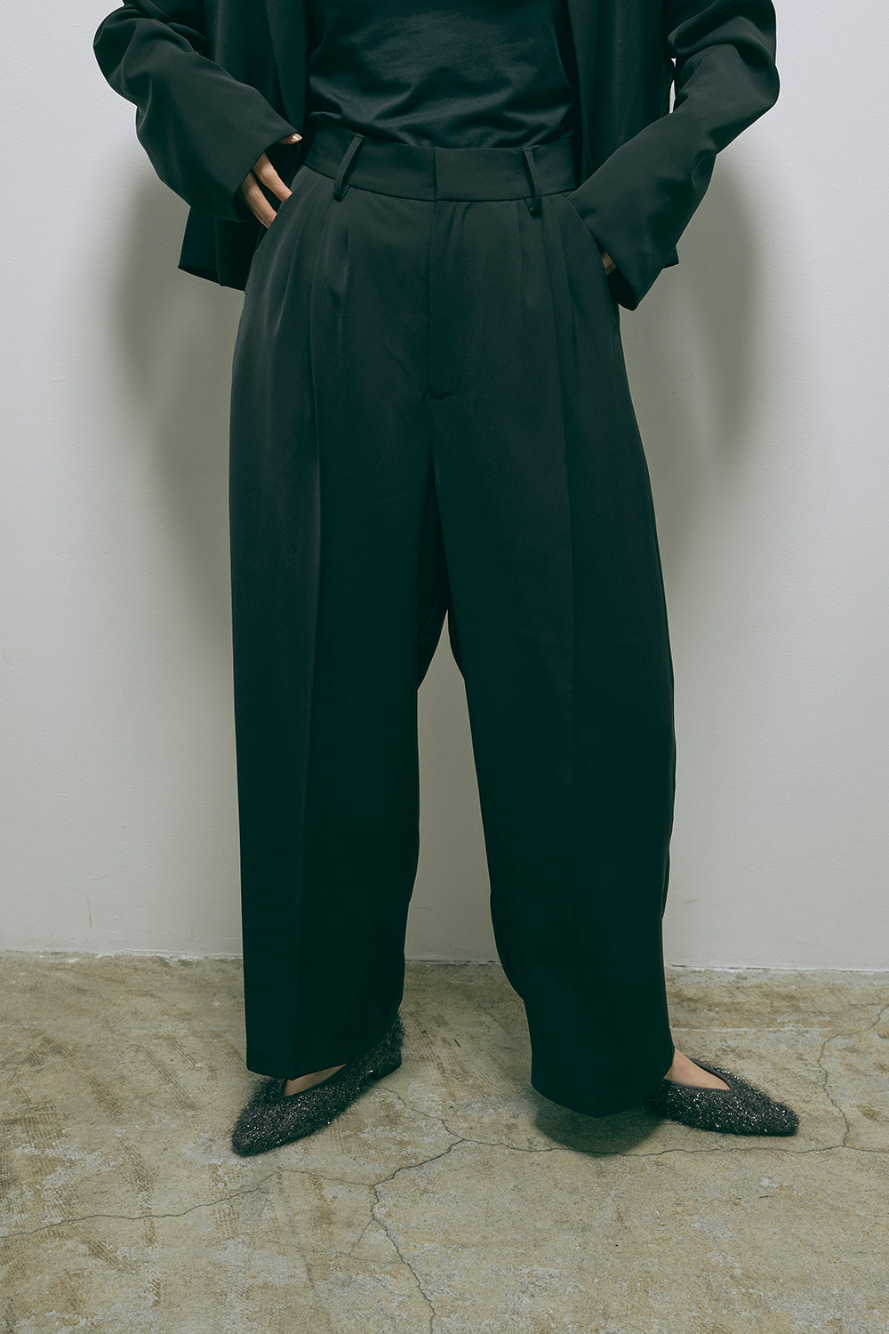 Dropped Shoulder Soft Jacket Set Up