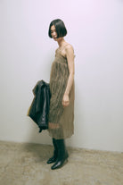 2Way Sheer Crinkled Skirt Dress