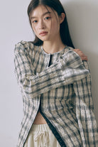 Smocked Check Blouse