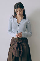 Fitted Rib Skipper Cardigan