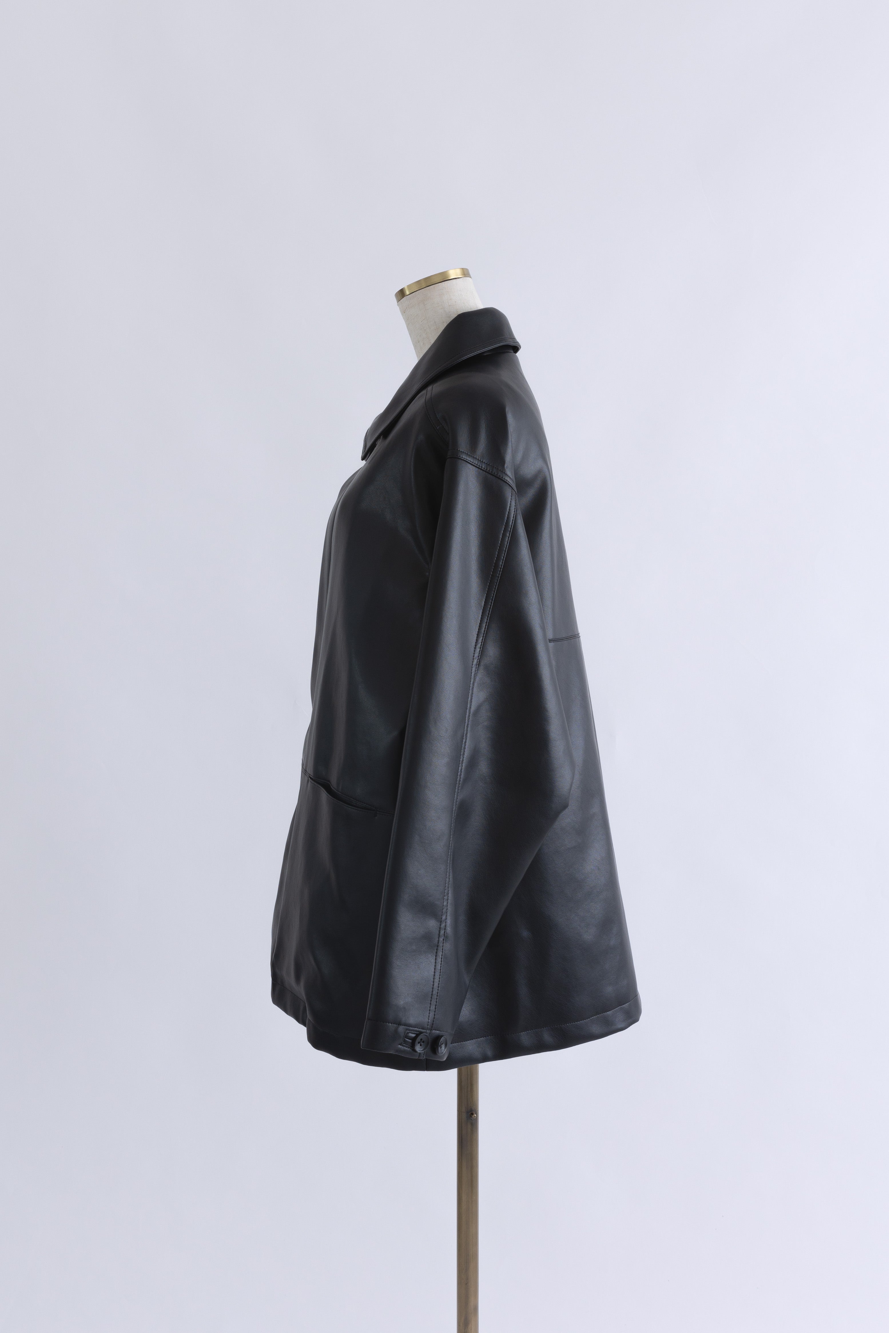 Faux Leather Over Jacket