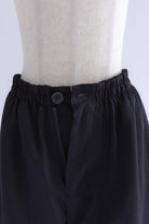 Satin Slit Pants ブラック