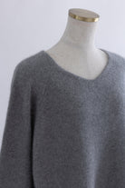 Vneck Fox Over Knit