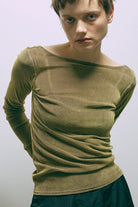 Flocked Tulle Back Open Top