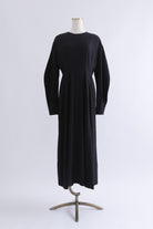 Volume Sleeve Soft Flare Dress