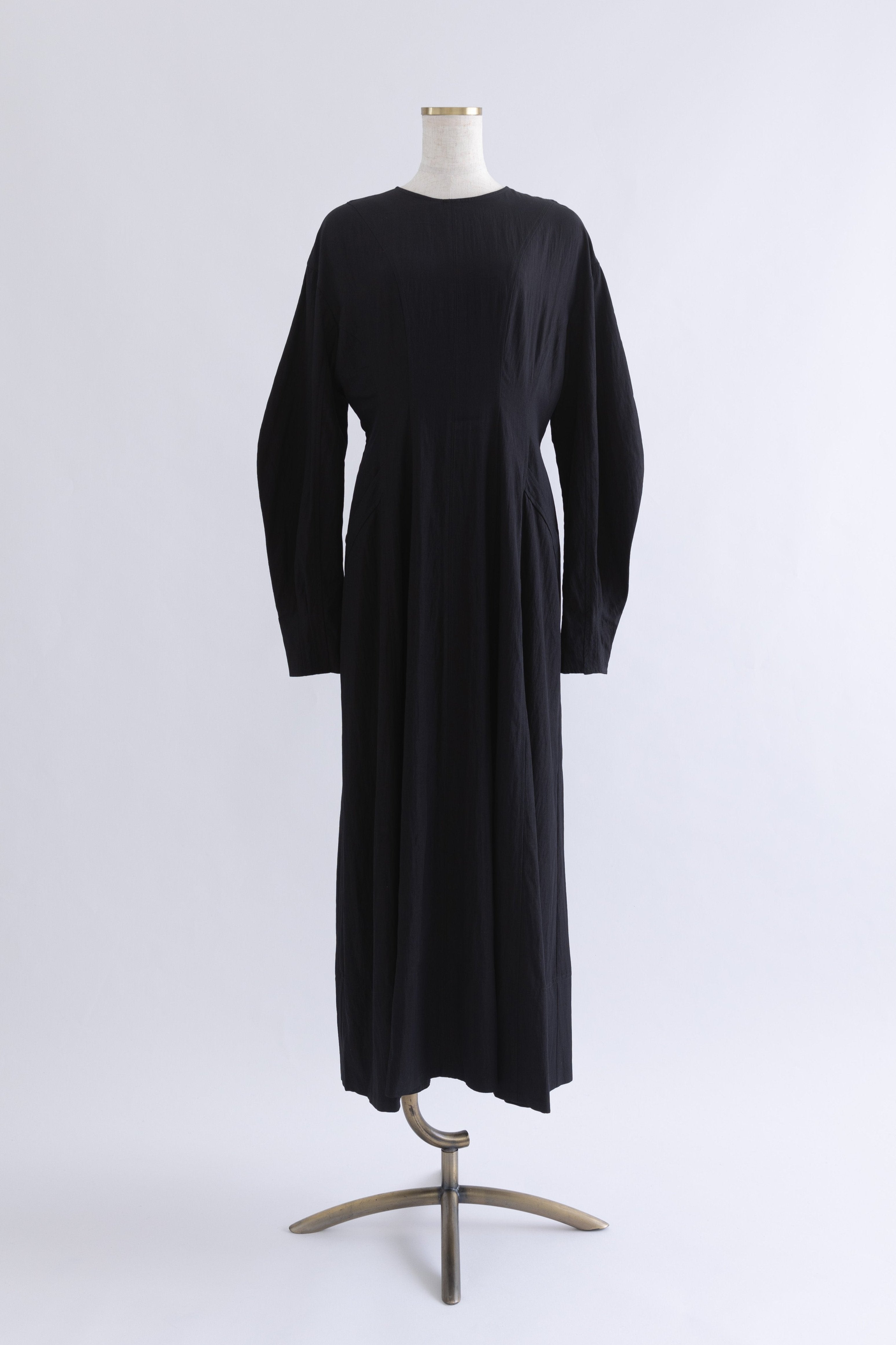 Volume Sleeve Soft Flare Dress