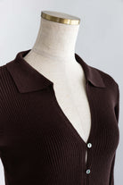 Fitted Rib Skipper Cardigan