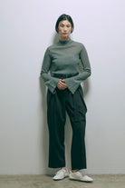 Bottleneck Sheer Rib Knit