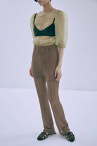 Cut Lace Soft Flare Pants & Layered Skirt Set