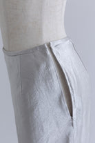Acetate Satin Narrow Skirt グレージュ