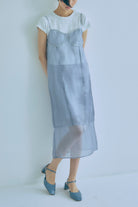Sheer Layered Bustier Dress ブルー size:F model:170cm chii