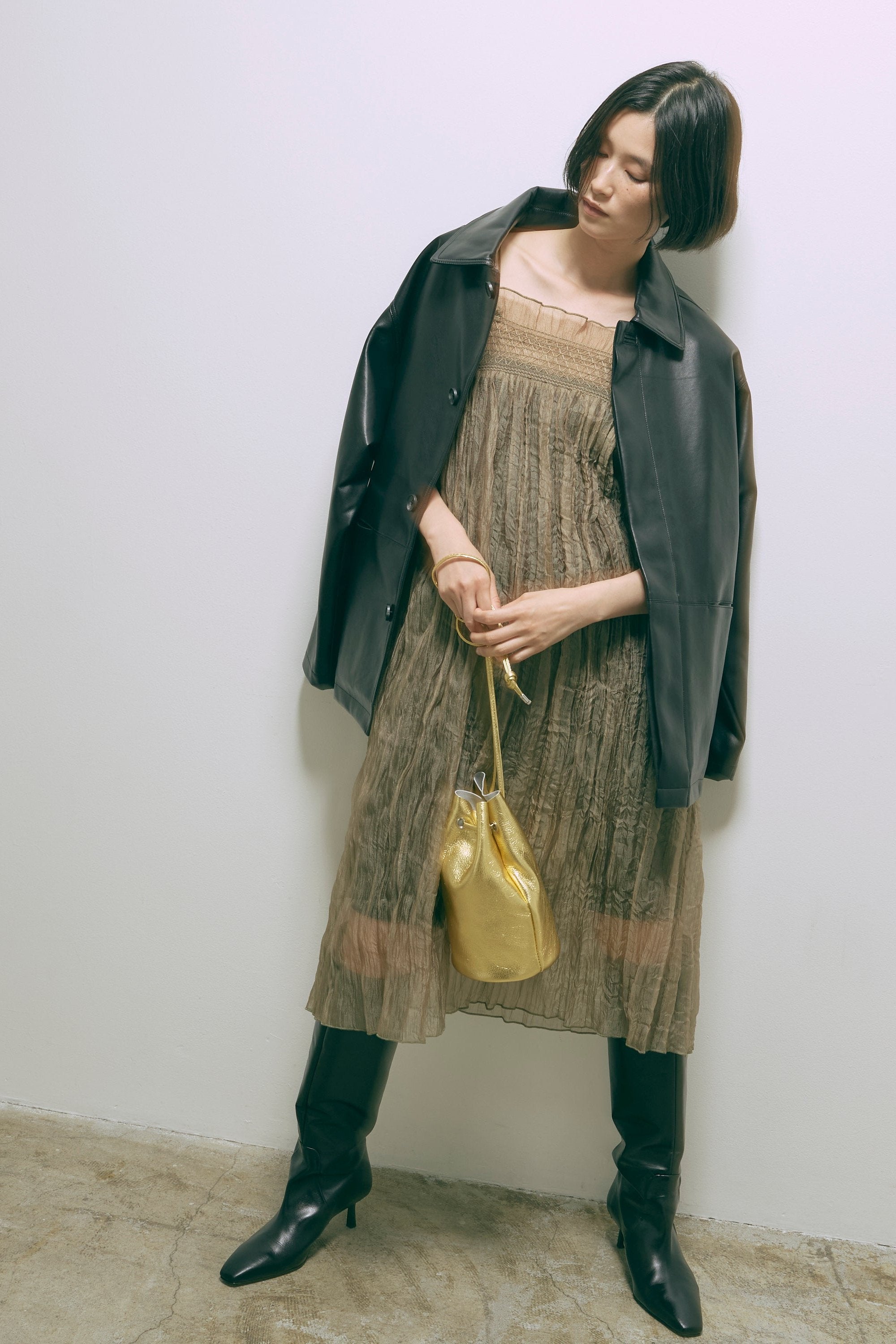 Faux Leather Over Jacket