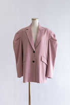 Gathered Shoulder Fitted Jacket ピンク